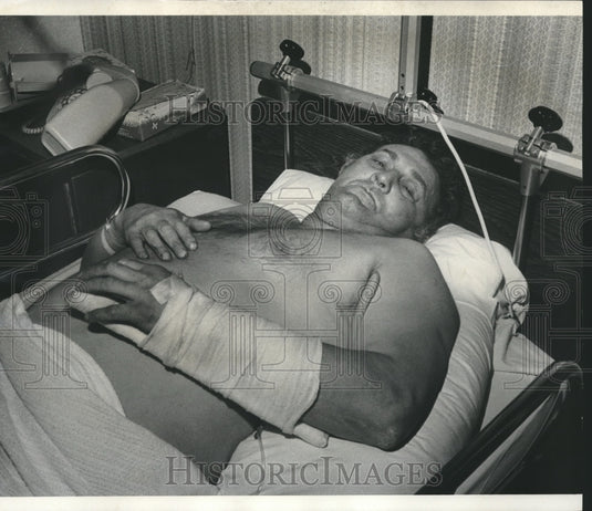 1978 Press Photo Robert Kent, shooting and robbery victim in Birmingham hospital - Historic Images