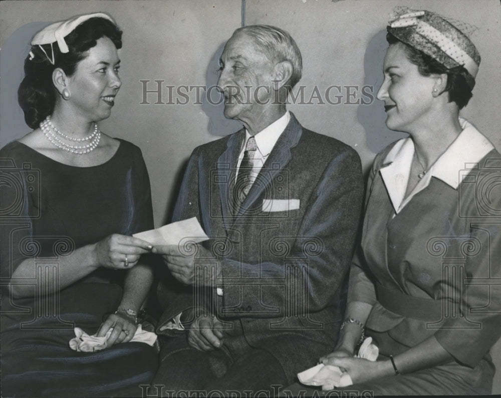 1960, Elgithin Club Presents Check to Dr. Lee McBride White&#39;s School - Historic Images