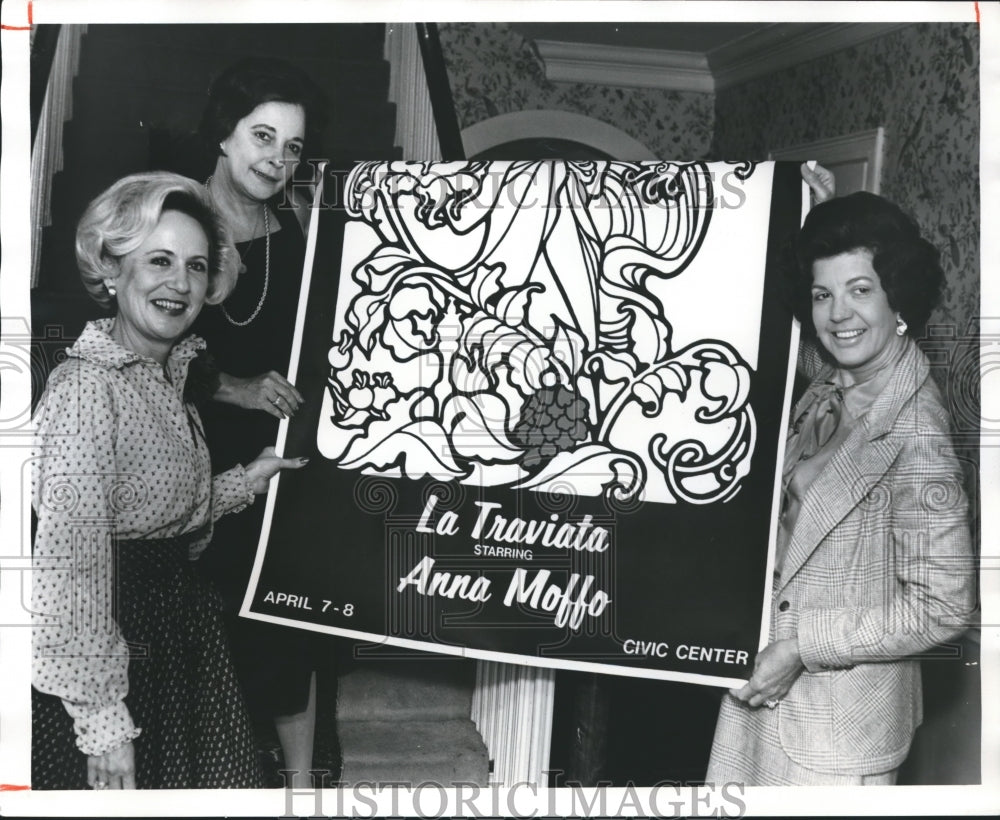 1978, Members of the Birmingham Opera Guild Hold Opera Sign - Historic Images