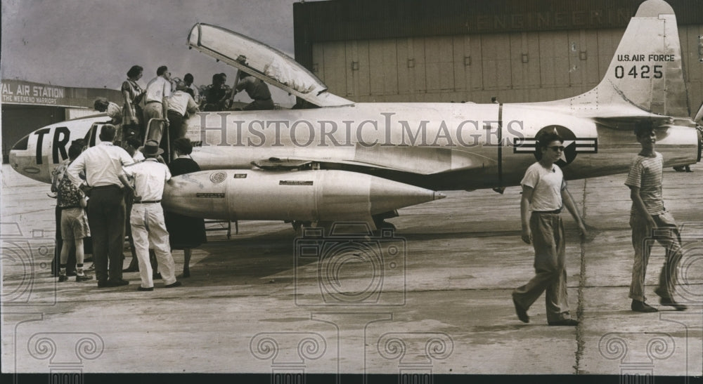 1951 Press Photo Birmingham Air Carnival - United States Air Force Plane - Historic Images