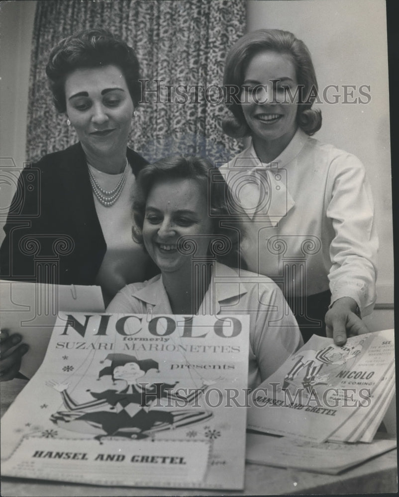 1968, Civil Defense Worker Mrs. Marilyn Grubbs with Others preparing - Historic Images