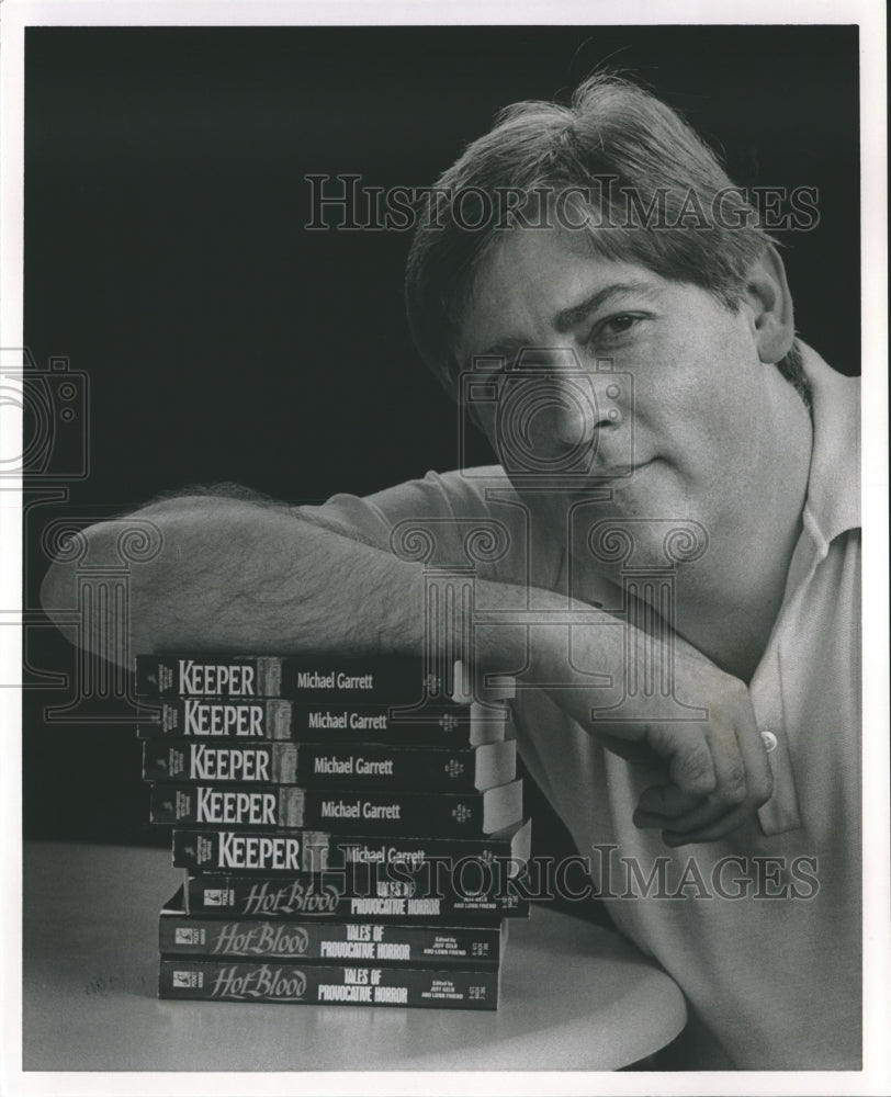 1990, Birmingham, Alabama Author Michael Garrett With His Books - Historic Images