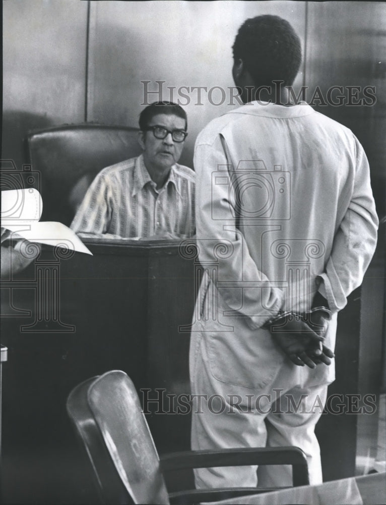 1978, Arthur Lee Giles Before Judge Garren on Murder Charge, Alabama - Historic Images