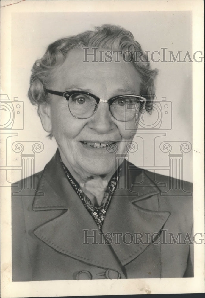 1961 Press Photo Mrs. Grace Richards Hansen, United Church of Christ Member - Historic Images