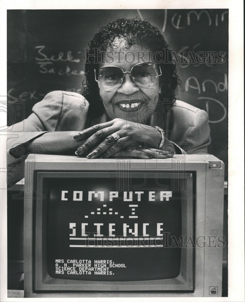 1988 Parker High Science Teacher Carlotta Harris, Computer Science - Historic Images