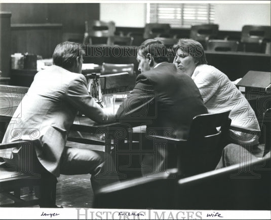 1979 lawyers inside a courtroom - Historic Images