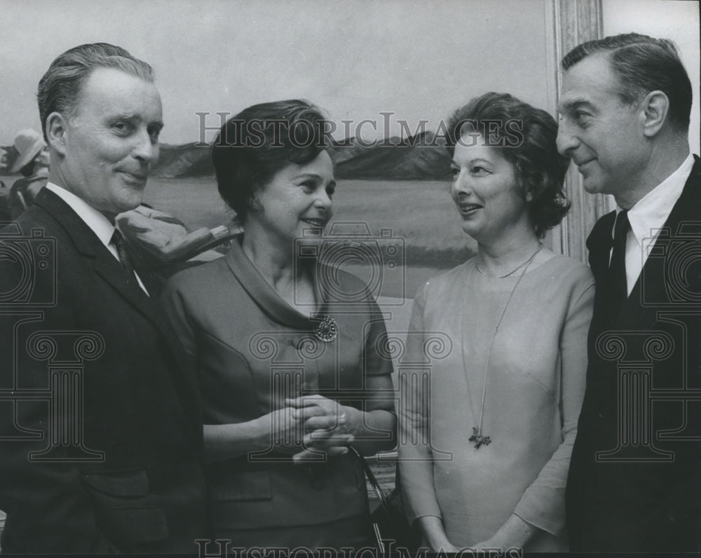 1966, Civic Center Judges Fernald and Abramovitz and wives, Alabama - Historic Images