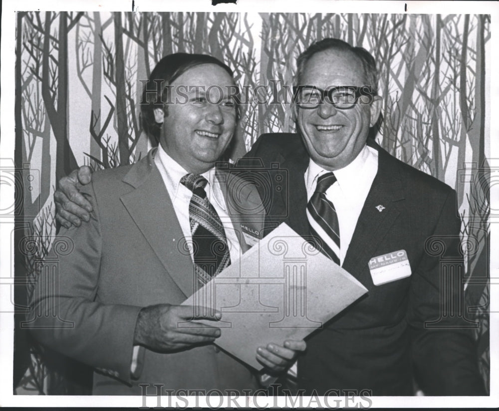 1978, Charles Grainger &amp; Mr. Bailes, Democratic Party Chairman - Historic Images