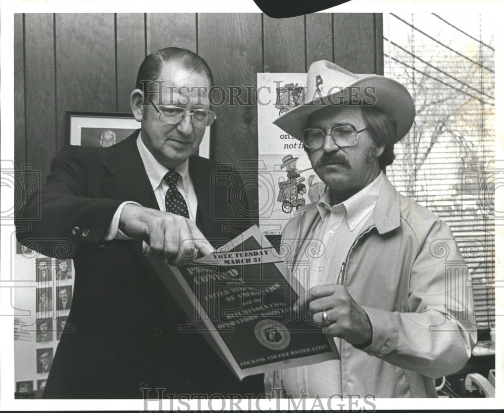 1981, David Richardson and Charles Fuller, Miners Union - abna31519 - Historic Images