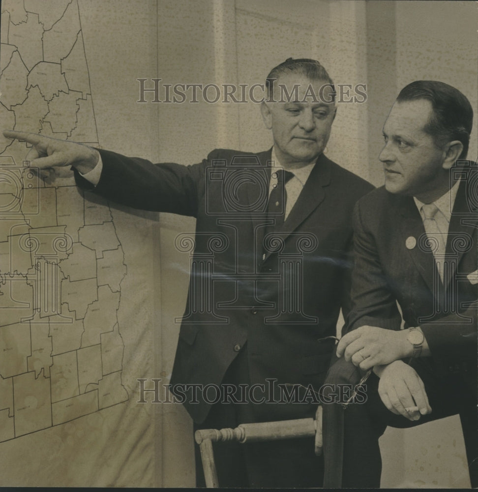 1962 Press Photo Mac Donald Gallion Attorney General, State Senator John Gaither - Historic Images