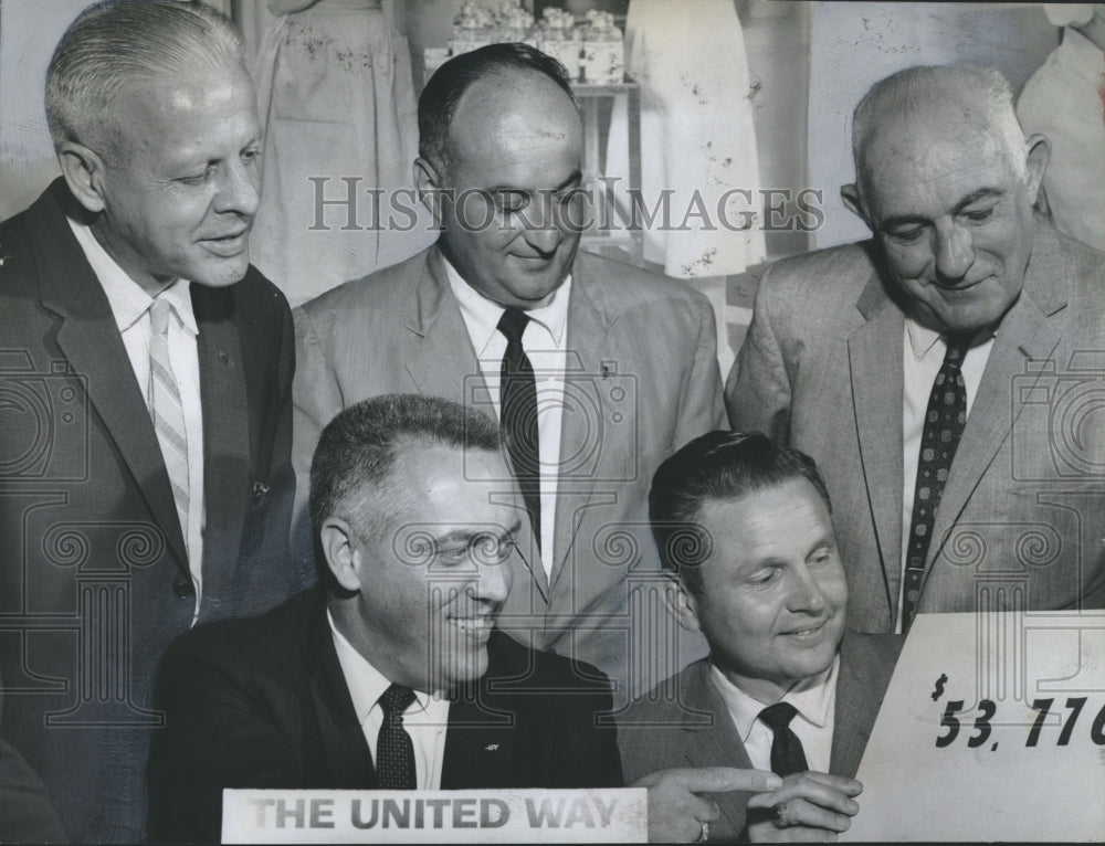 1961 Press Photo John Gammill, Theron Moss &amp; United Appeal East Streets Leaders - Historic Images