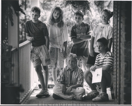 1989, Kids make flier for 10 year old killed by speeding car, Alabama - Historic Images