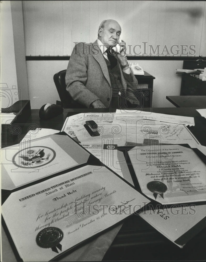 1984 Thad Holt with United States Treasury Awards of Merit - Historic Images