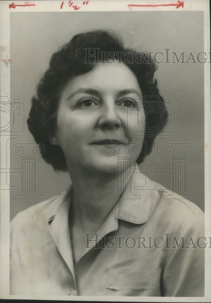 1959 Press Photo Miss Martha Hood, Birmingham News Social Department - abna31998 - Historic Images