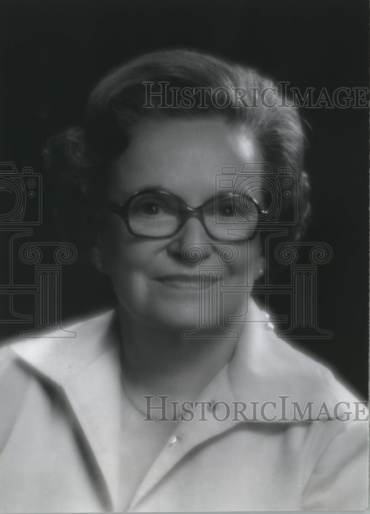 1979 Press Photo Mrs. Ben Johnson, Junior, President of Medical Auxiliary - Historic Images