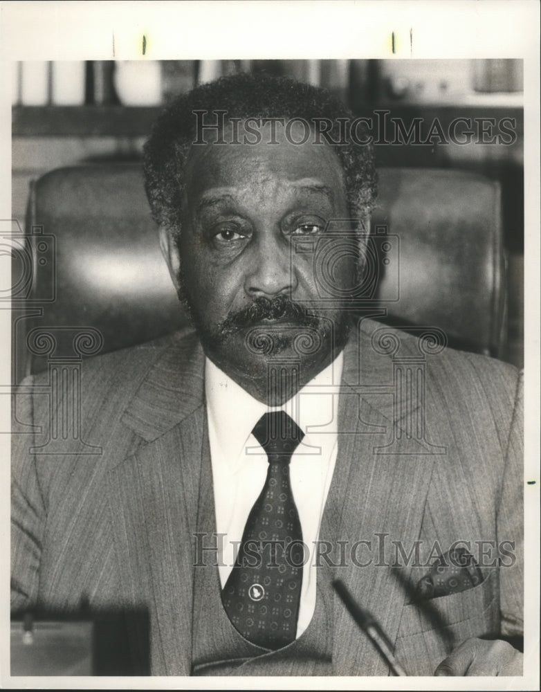 1991, Reverend E. W. Jarrett, pastor, Trinity Baptist Church, Alabama - Historic Images