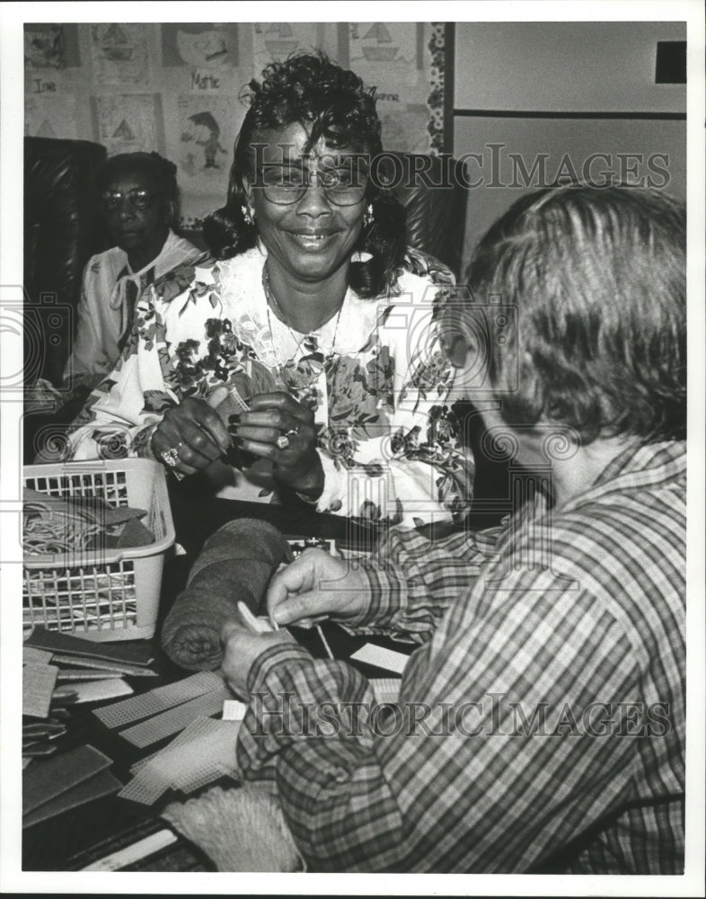 1992, Bernice Hutchinson with Joanna Dale at McCoy Methodist, Alabama - Historic Images