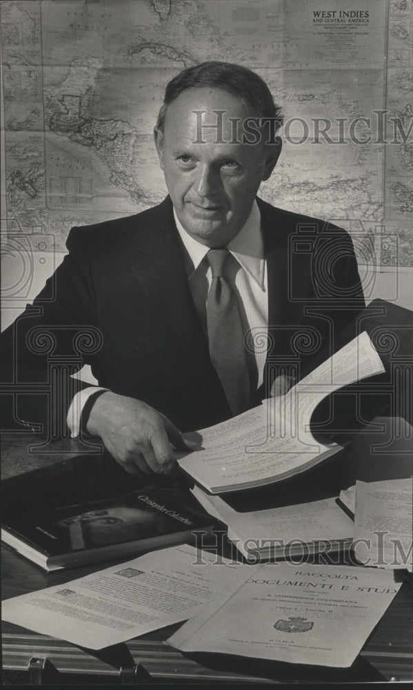 1984, Reverend August J. Kling Seated at Desk - abna32528 - Historic Images