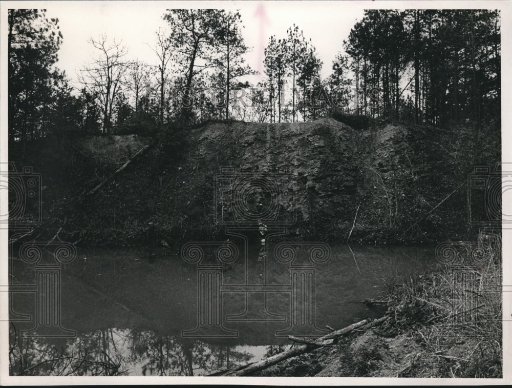 1987 Old strip mine full of water - Historic Images