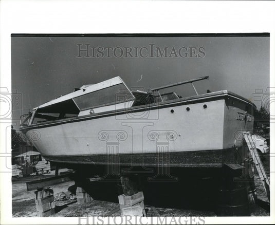 1980 Don Jenkins Boat on Blocks - Historic Images