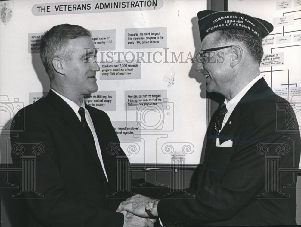 1964 Press Photo John A. Jenkins, Bill Driver at Veterans of Foreign Wars Event - Historic Images