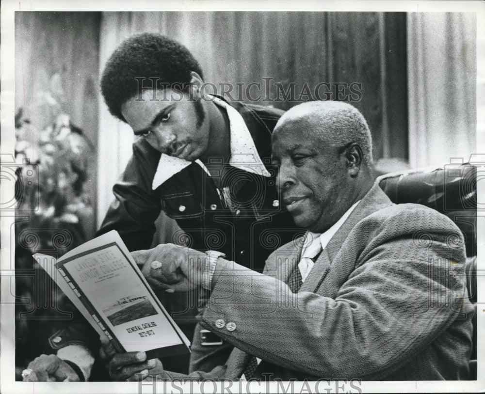 1973 LSJC Student Edward Jackson with Leon Kennedy of Lawson College - Historic Images