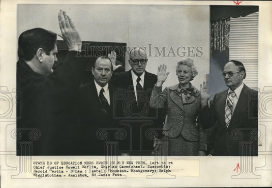 1975, State Board of Education Members sworn in for new term, Alabama - Historic Images
