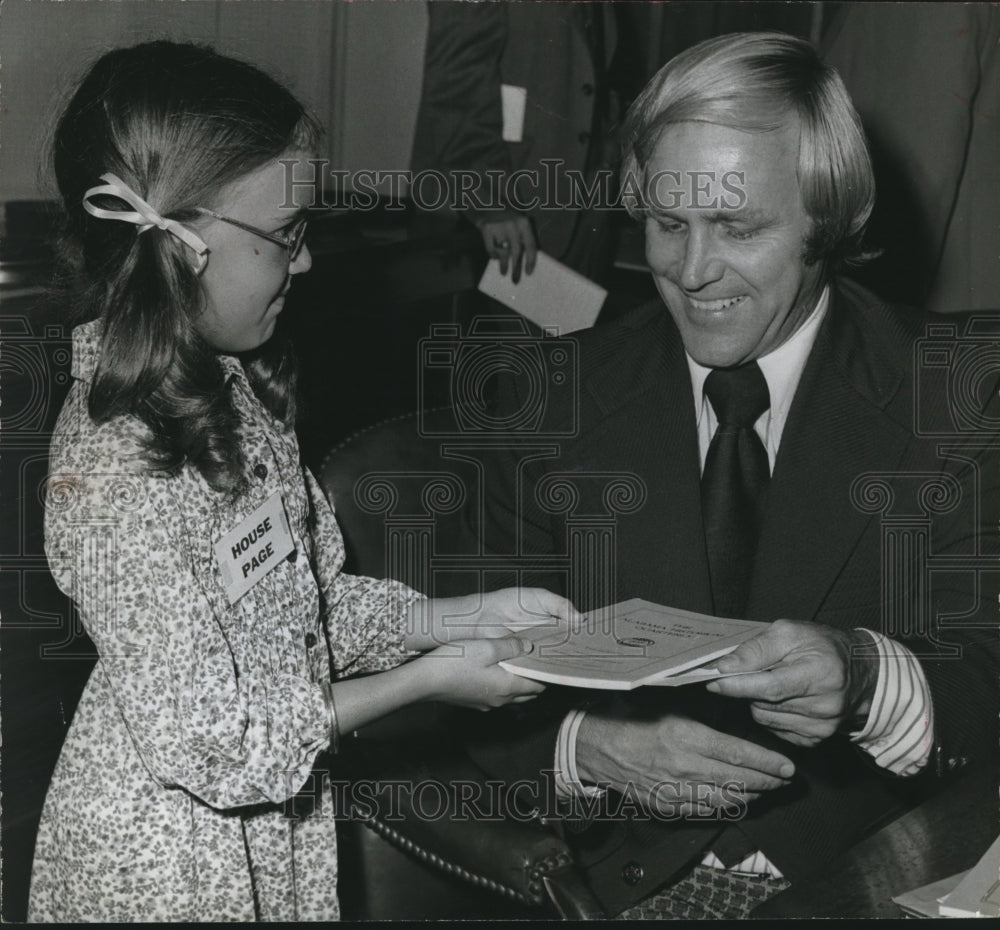 1973 Press Photo Alabama Representative Bob Hill and Daughter Alica Michelle - Historic Images