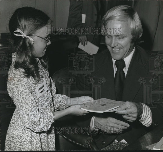 1973 Press Photo Alabama Representative Bob Hill and Daughter Alica Michelle - Historic Images