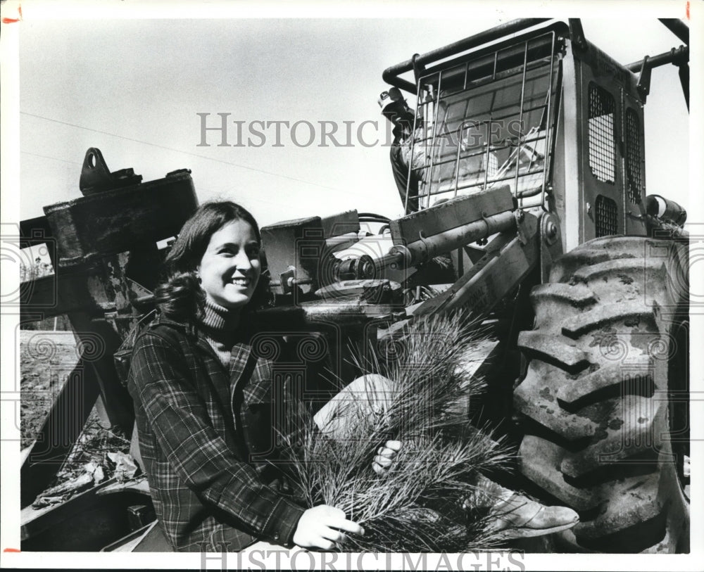 1979 Forester Lisa Himel with Heavy Machine Tractor - Historic Images