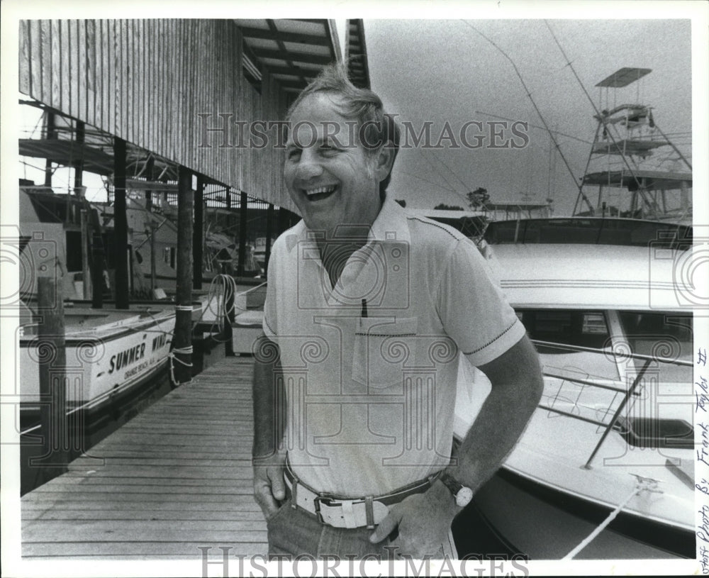 1983 Former Governor of Alabama Fob James at Orange Beach Marina - Historic Images