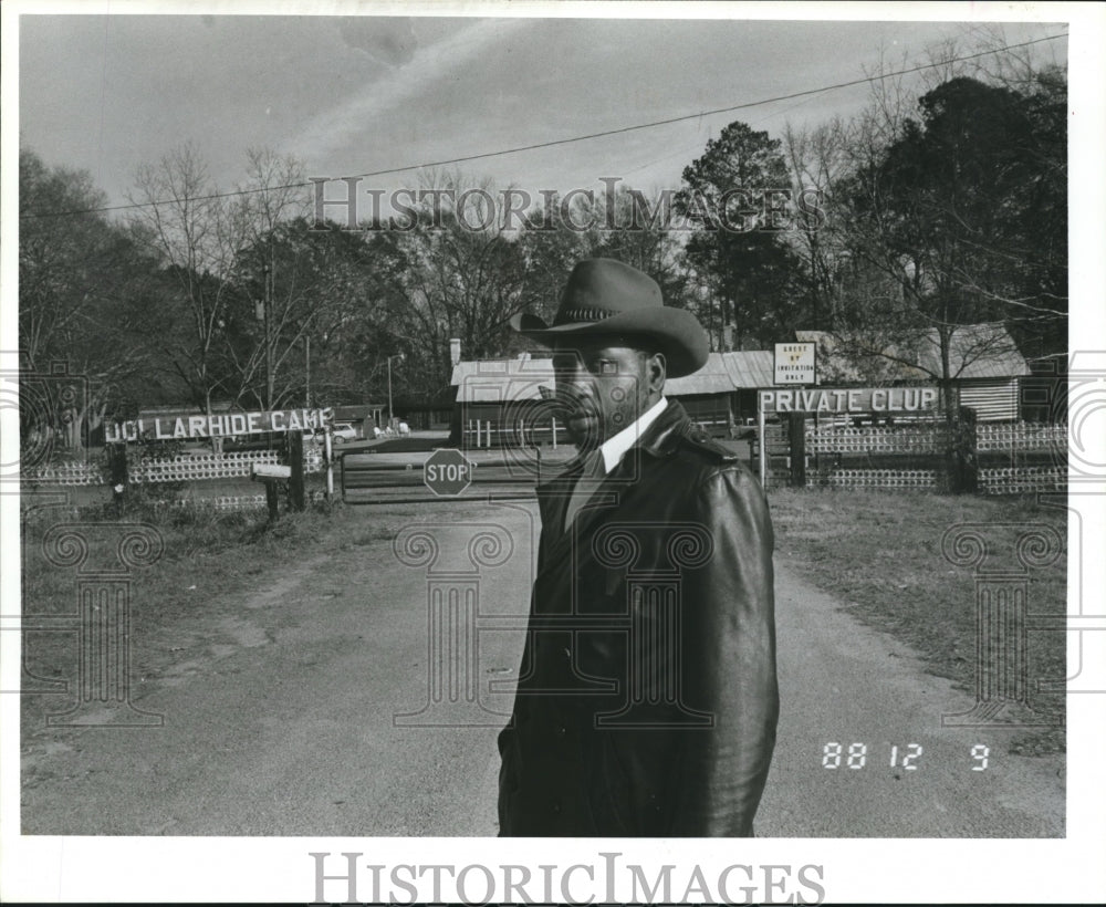 1988, John Kennard, Greene Tax Assessor, at Dollarhide Hunting Club - Historic Images