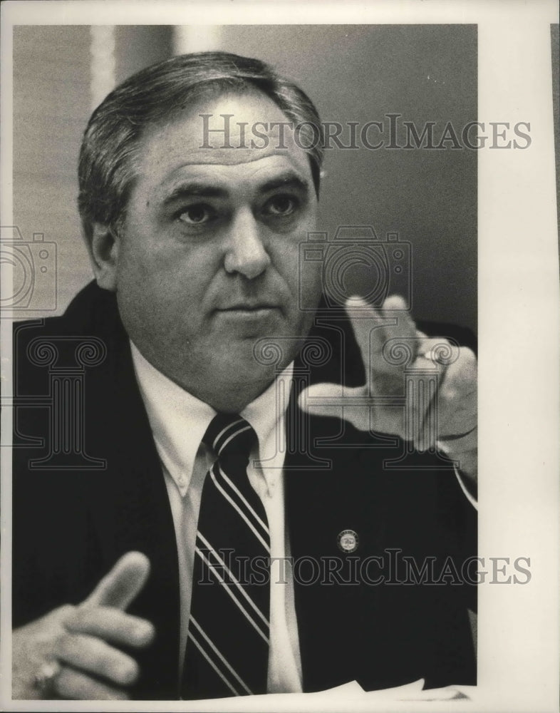 Press Photo Politician Perry Hand at senate committee hearing meeting, Alabama - Historic Images