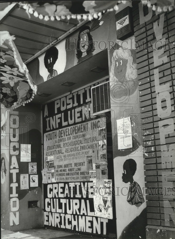 1979, Ms. Jackie Long, Youth Development Incorporated Sign - Historic Images