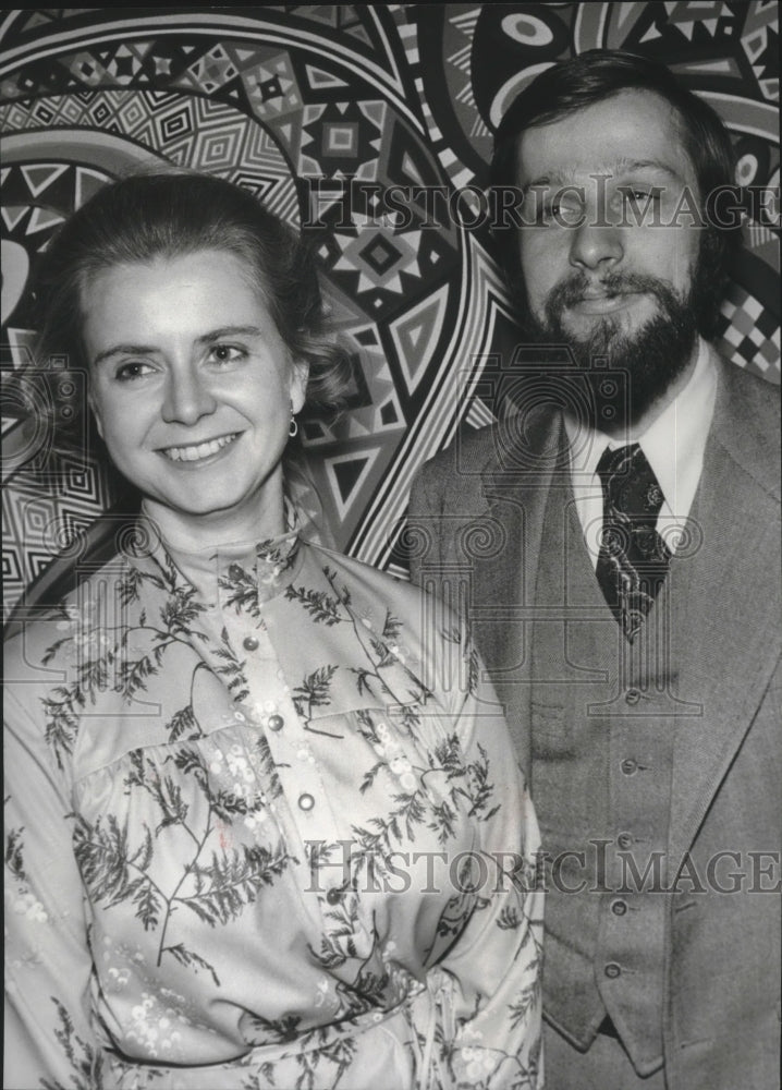 1974, Mark Ross, pictured with Mrs. Thad Long, president of Arts - Historic Images