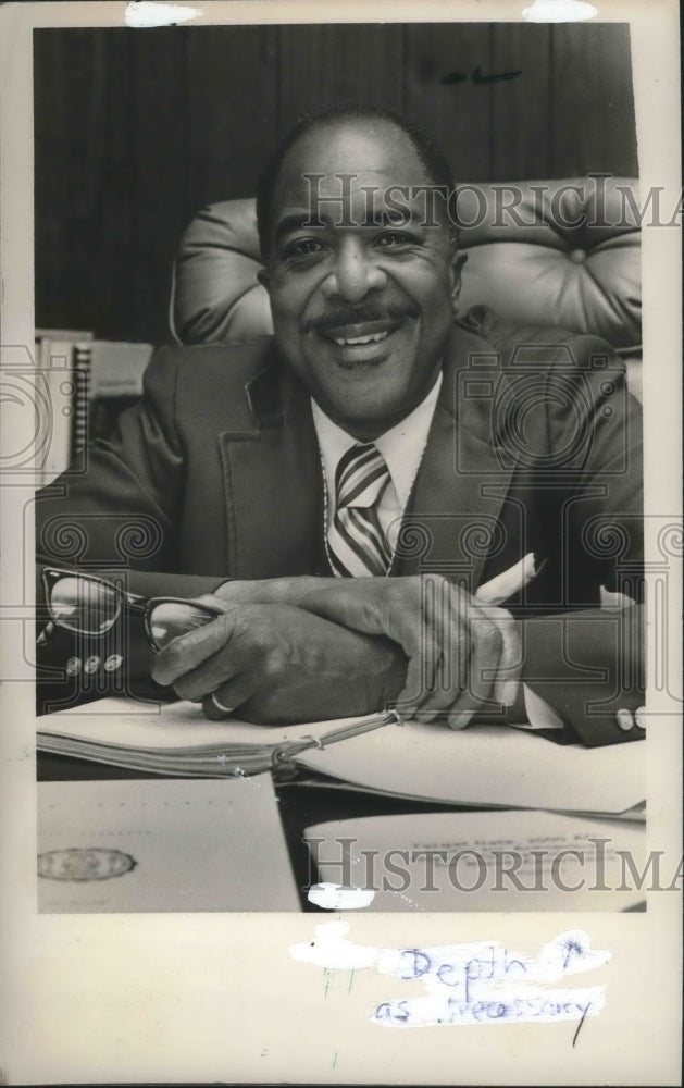 1987 Dr. Leroy Johnson, President, Miles College, Fairfield, Alabama - Historic Images