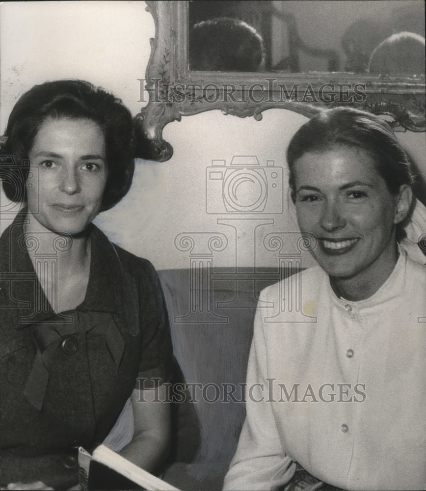 1968, Mrs. William F. Agee, Mrs. Maurice Naquita Junior meet at Lunch - Historic Images