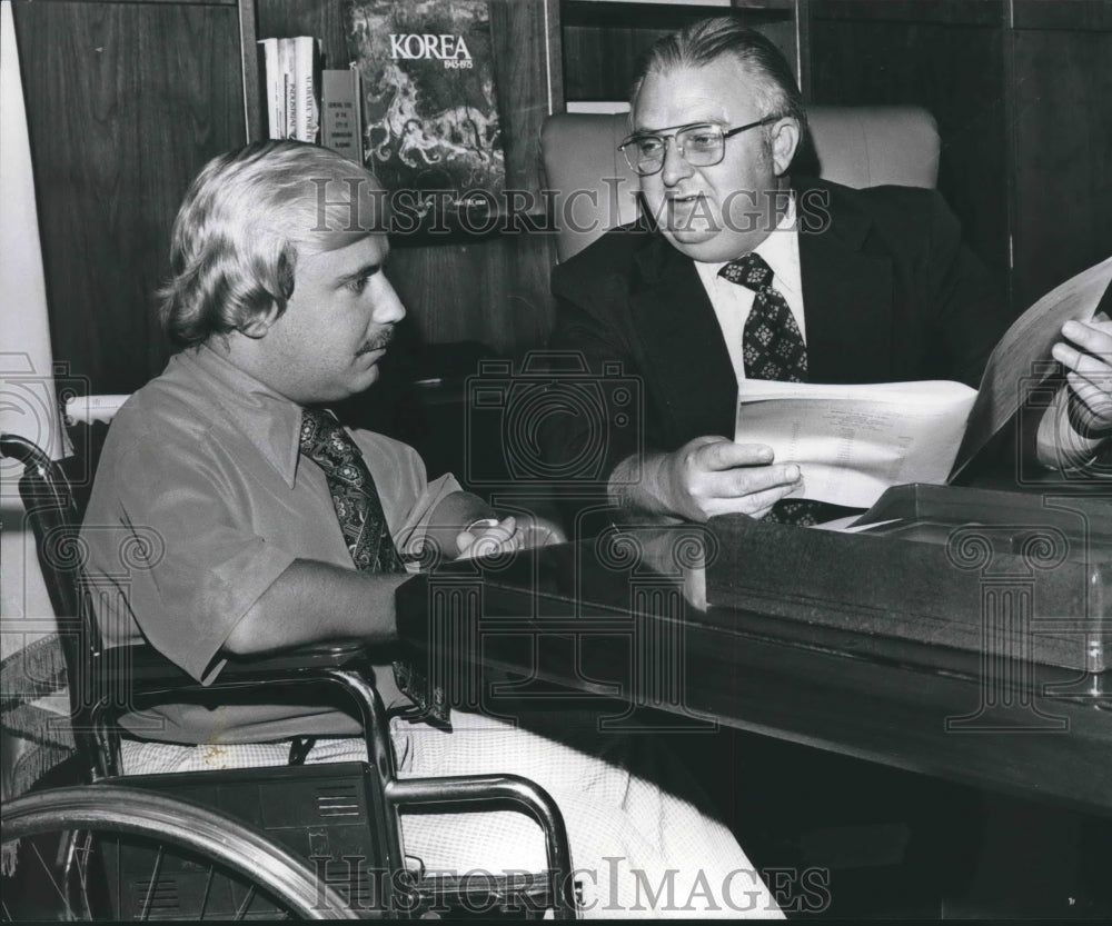 1977, Jim Keister, Aide, and Mayor David Vann, Birmingham, Alabama - Historic Images