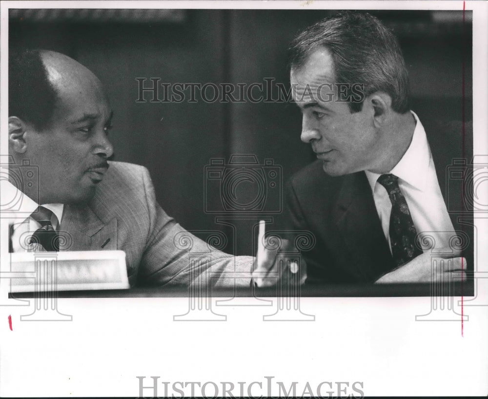 1991 Jefferson County Commissioners Jeff Germany, Jim Gunter - Historic Images