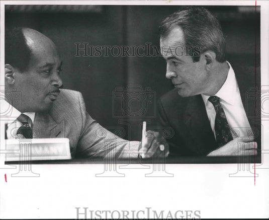 1991 Jefferson County Commissioners Jeff Germany, Jim Gunter - Historic Images