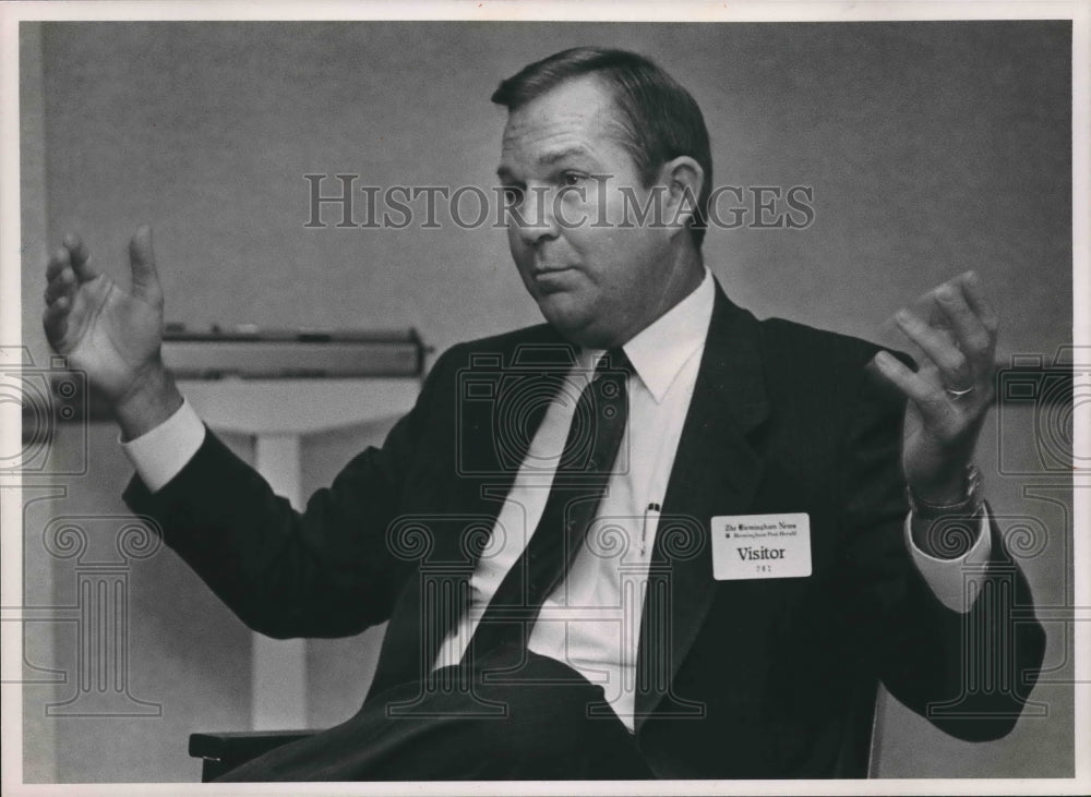 1990, Paul Hubbert Speaks to Group - abna34003 - Historic Images