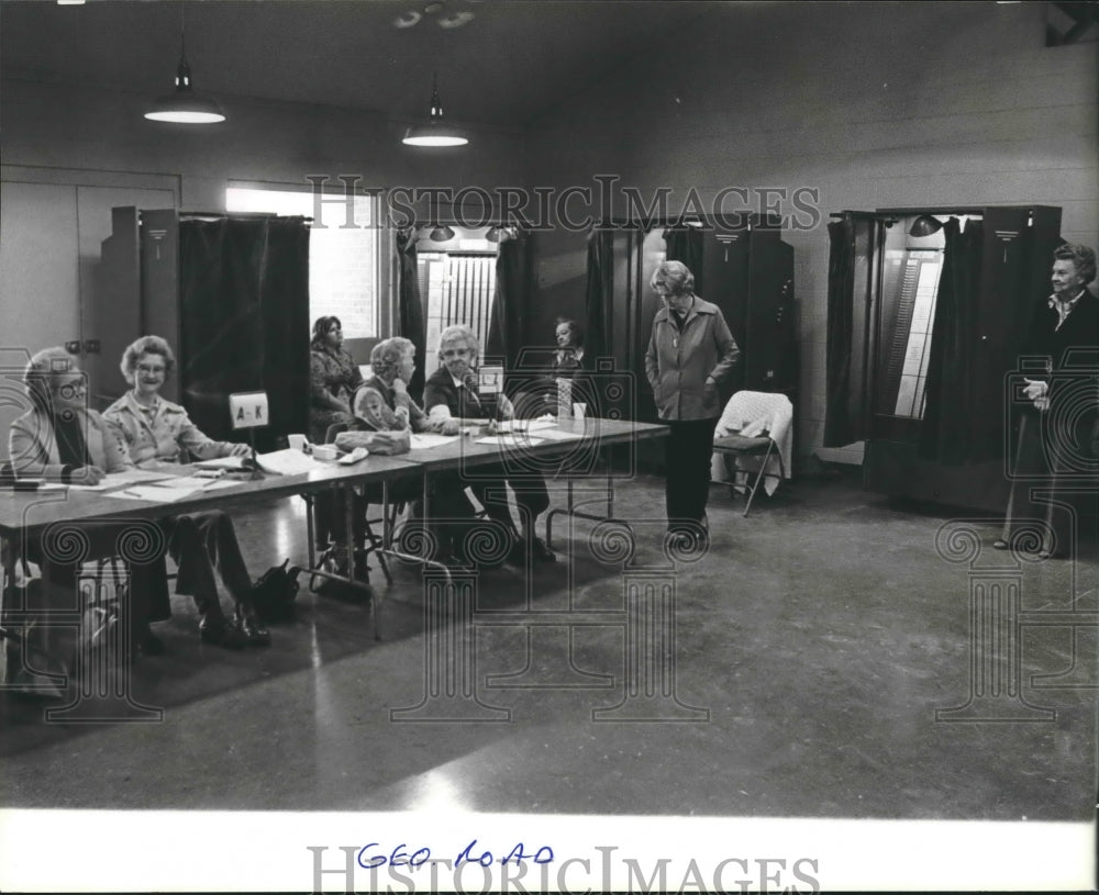 1980, Willow Wood Community Center Voting Booths - abna34022 - Historic Images