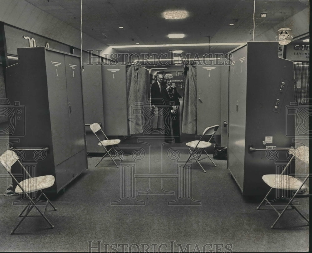 1977, Voting Booths at Eastwood Mall, Birmingham, Alabama - abna34030 - Historic Images