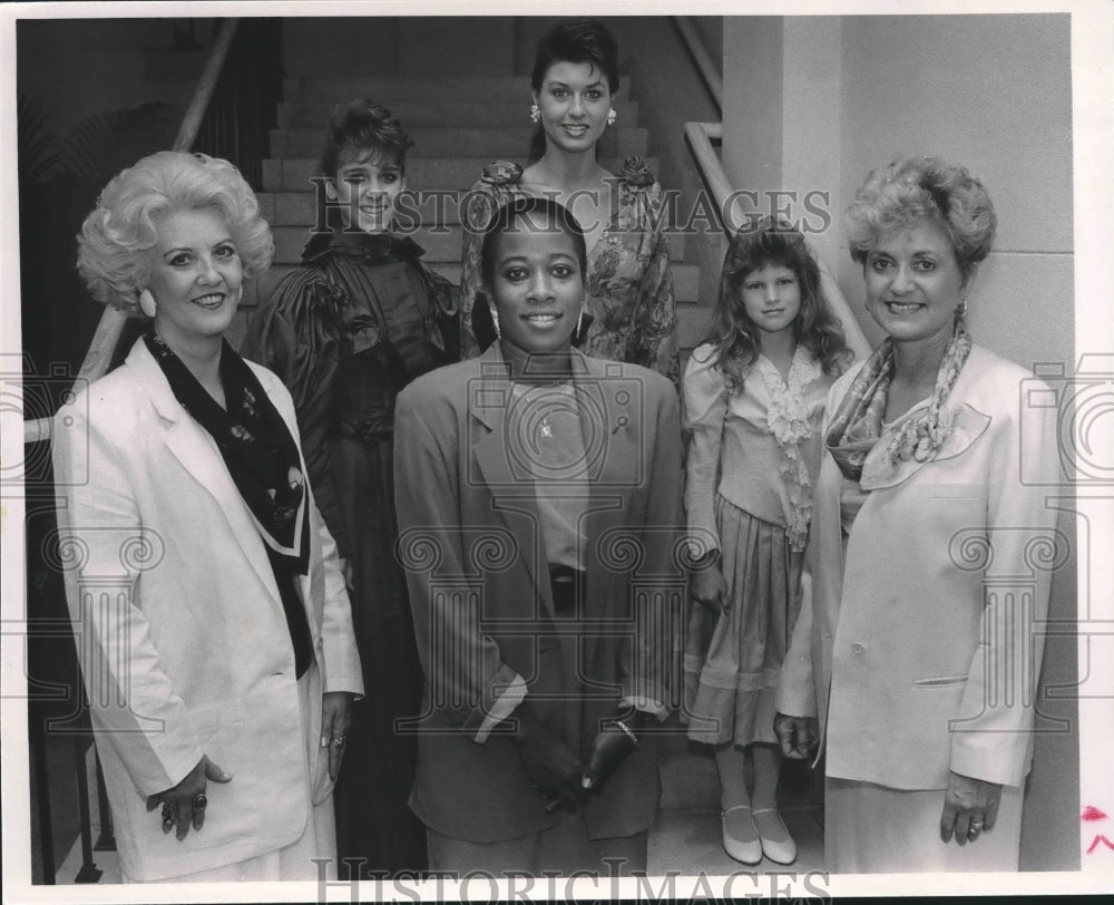 1988, Former Birmingham Councilwoman Bettye Fine Collins with Models - Historic Images