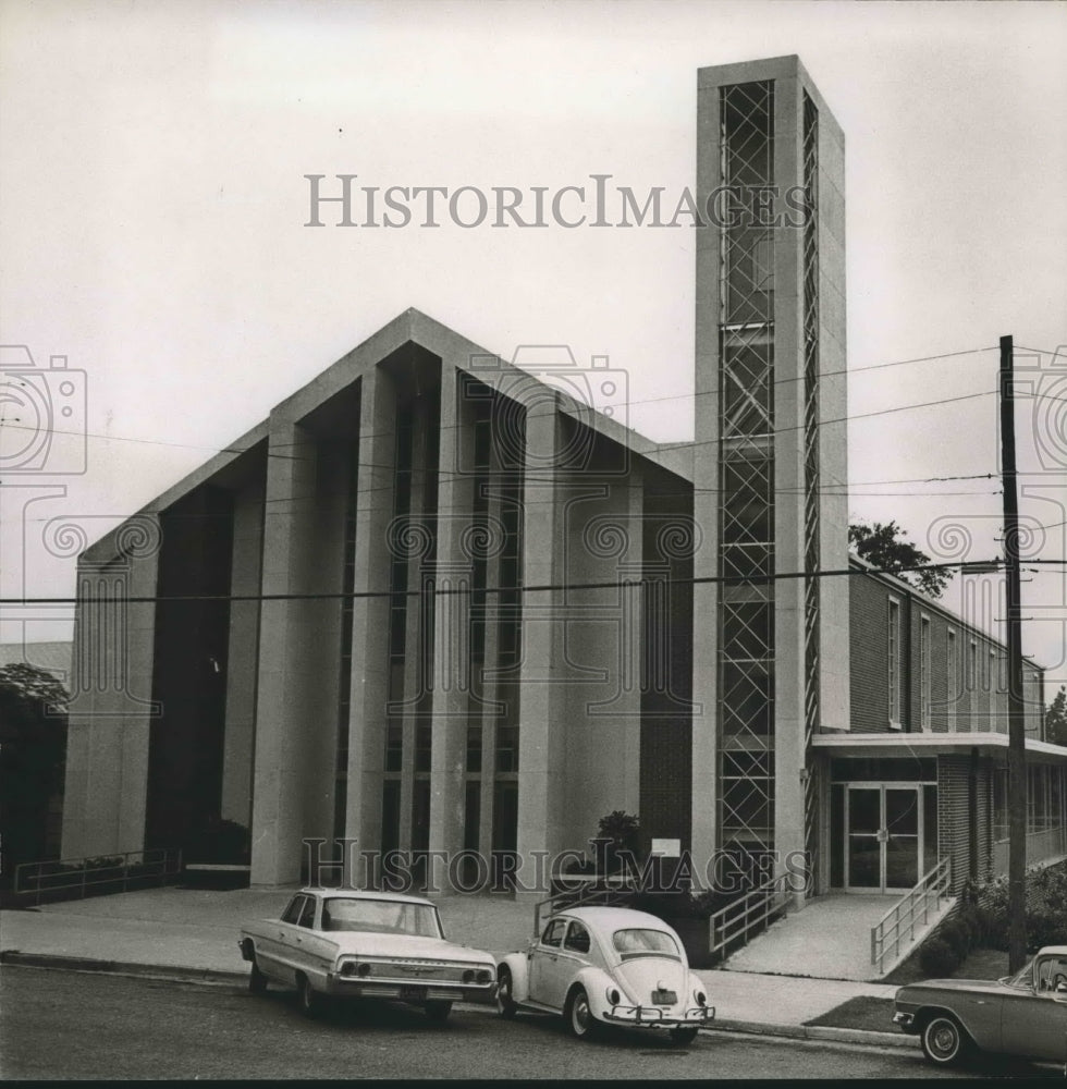 1964 Press Photo Attalla, Alabama Churches: First Baptist Church, Exterior - Historic Images