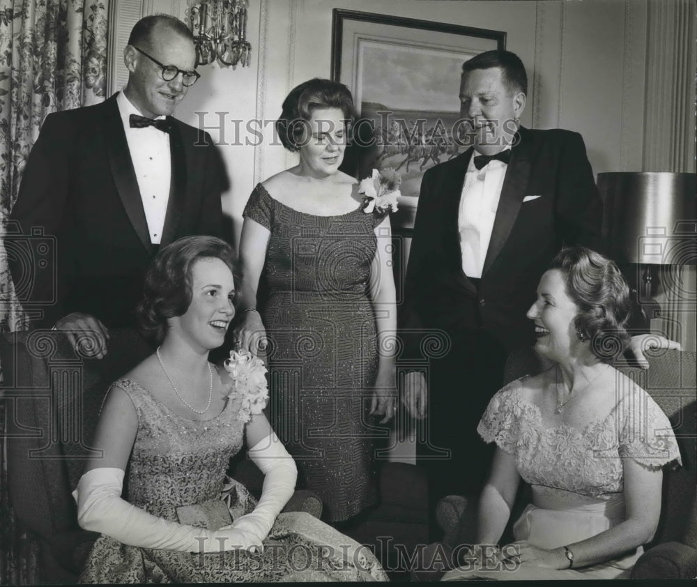 1963 Press Photo Miss Josephine England with Mr. and Mrs. Sprott Long, Others - Historic Images