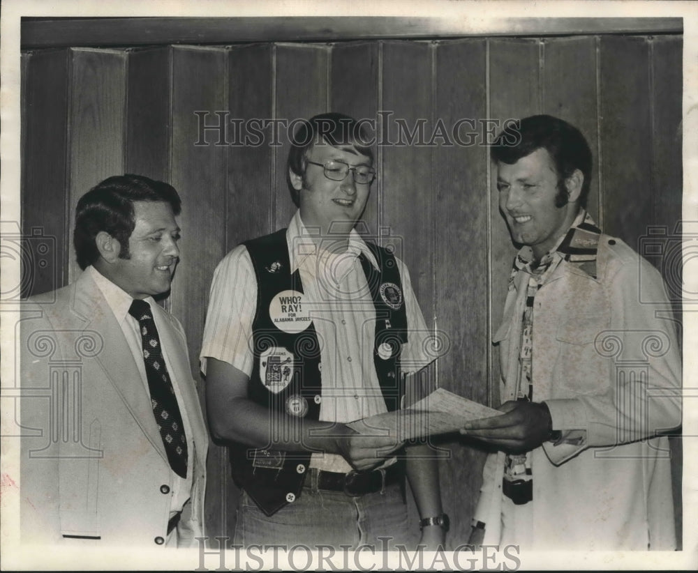 1976, Marc Neas, president of the Cahaba Valley Jaycees, with Others - Historic Images