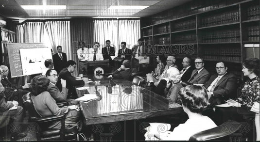 1979, Alabama Governor Fob James at Cabinet Meeting - abna34342 - Historic Images