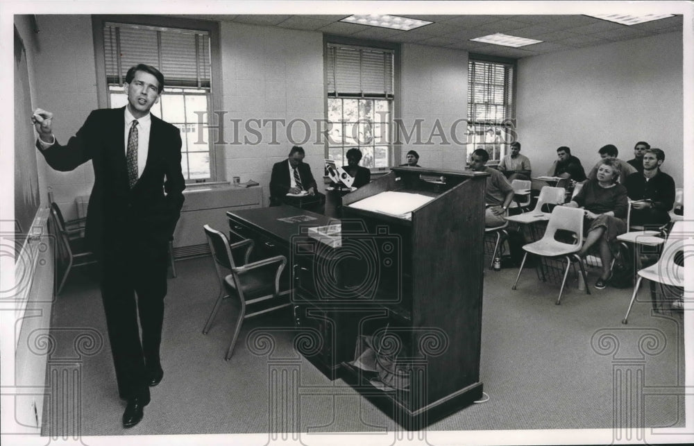 1991, Professor Richard Wells Teaches Preaching Class, Alabama - Historic Images