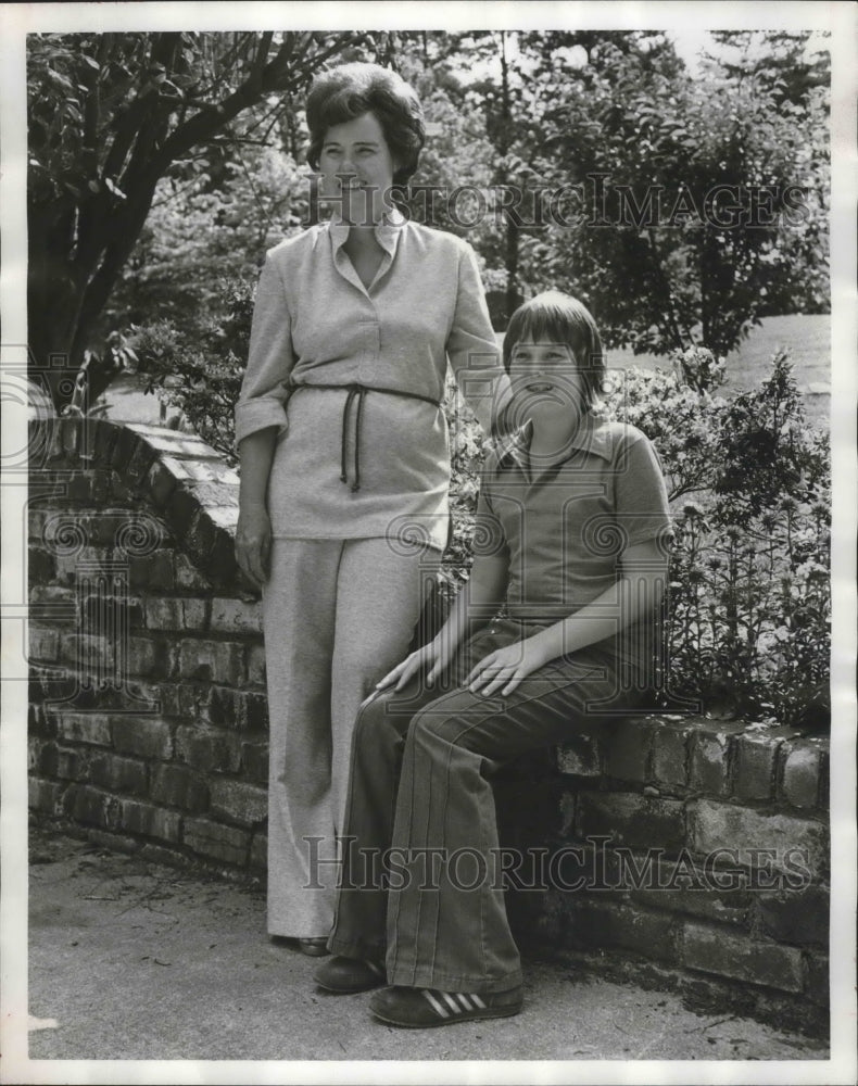 1977, New Club President Mrs. W.C. Ingram and Son Kyle, Alabama - Historic Images